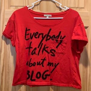 Something Navy red crop top Women’s T-shirt